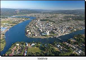 Valdivia vue d'avion