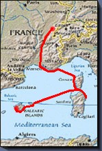 Carte Doubs - Saône - Rhône - Méditerranée