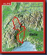 Carte des Alpes